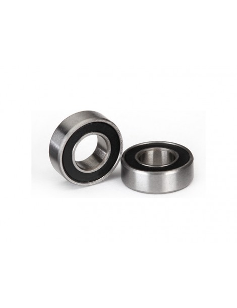 Traxxas Ball bearings, black rubber sealed (6x12x4mm) (2)