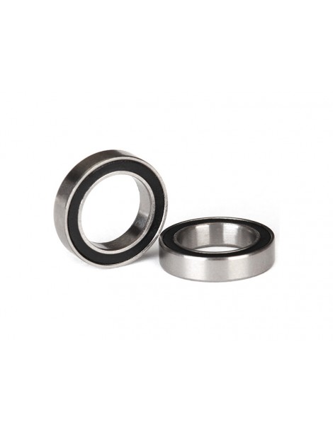Traxxas Ball bearings, black rubber sealed (12x18x4mm) (2)