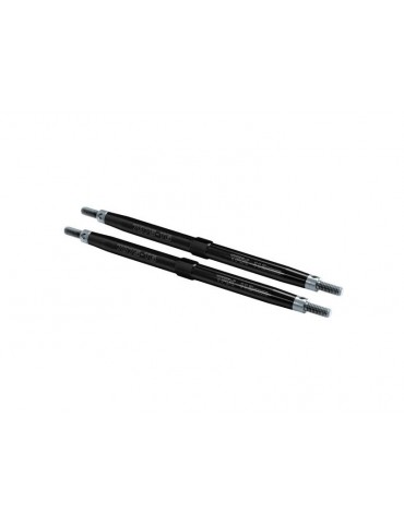 Traxxas Toe links, Maxx (Tubes black-anodized, 7075-T6 aluminum) (112mm, front) (2)