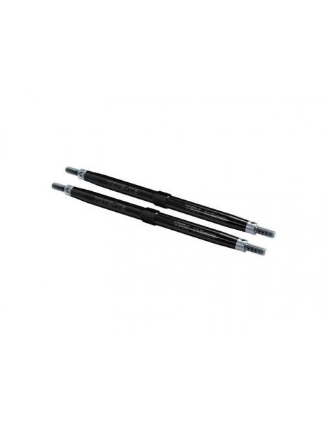Traxxas Toe links, Maxx (Tubes black-anodized, 7075-T6 aluminum) (112mm, front) (2)