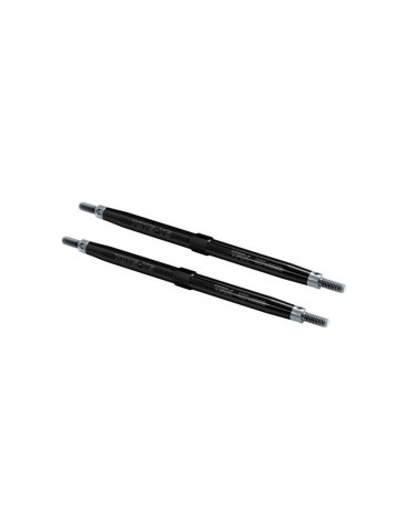 Traxxas Toe links, Maxx (Tubes black-anodized, 7075-T6 aluminum) (124mm, rear) (2)