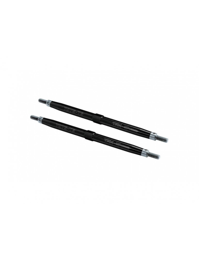 Traxxas Toe links, Maxx (Tubes black-anodized, 7075-T6 aluminum) (124mm, rear) (2)