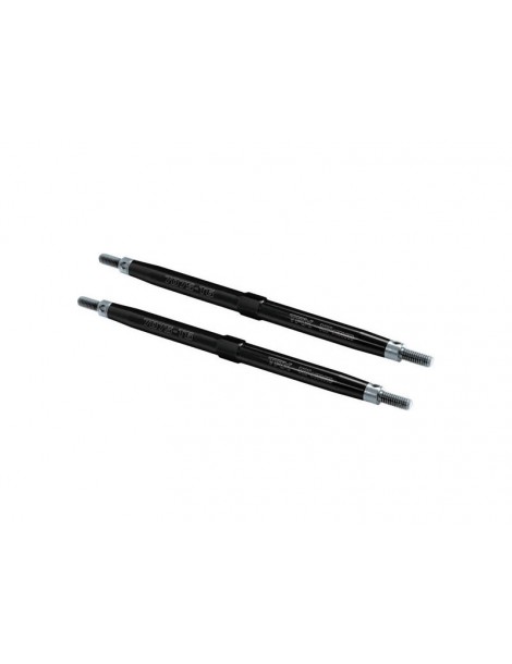 Traxxas Toe links, Maxx (Tubes black-anodized, 7075-T6 aluminum) (124mm, rear) (2)