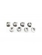 Traxxas Nuts, 5mm flanged nylon locking (steel, serrated) (8)