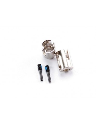 Traxxas Drive cups, inner (2) Revo/Maxx (steel constant-velocity driveshafts)/screw pin, M4/15(2)