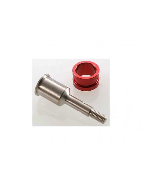 Traxxas Stub axle, (1)/ axle sleeve (1) Revo/Maxx (steel constant-velocity driveshaft)