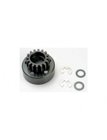 Traxxas Clutch bell (16T 1M)/5x8x0.5mm fiber washer (2)/ 5mm e-clip (2)