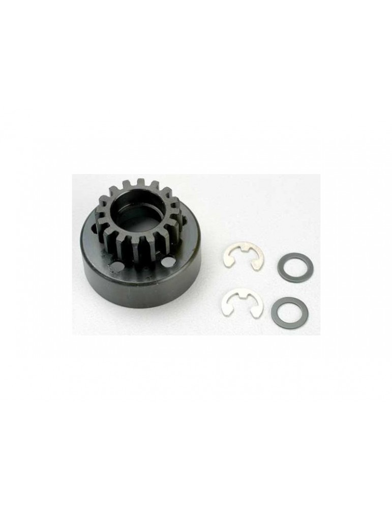 Traxxas Clutch bell (16T 1M)/5x8x0.5mm fiber washer (2)/ 5mm e-clip (2)