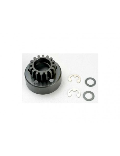 Traxxas Clutch bell (16T 1M)/5x8x0.5mm fiber washer (2)/ 5mm e-clip (2)