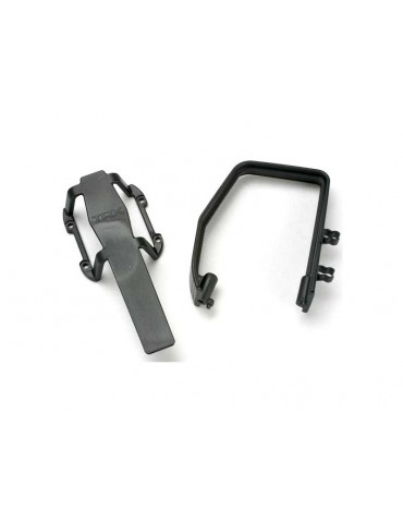 Traxxas Roll hoop, plastic/ transmission skid guard, plastic