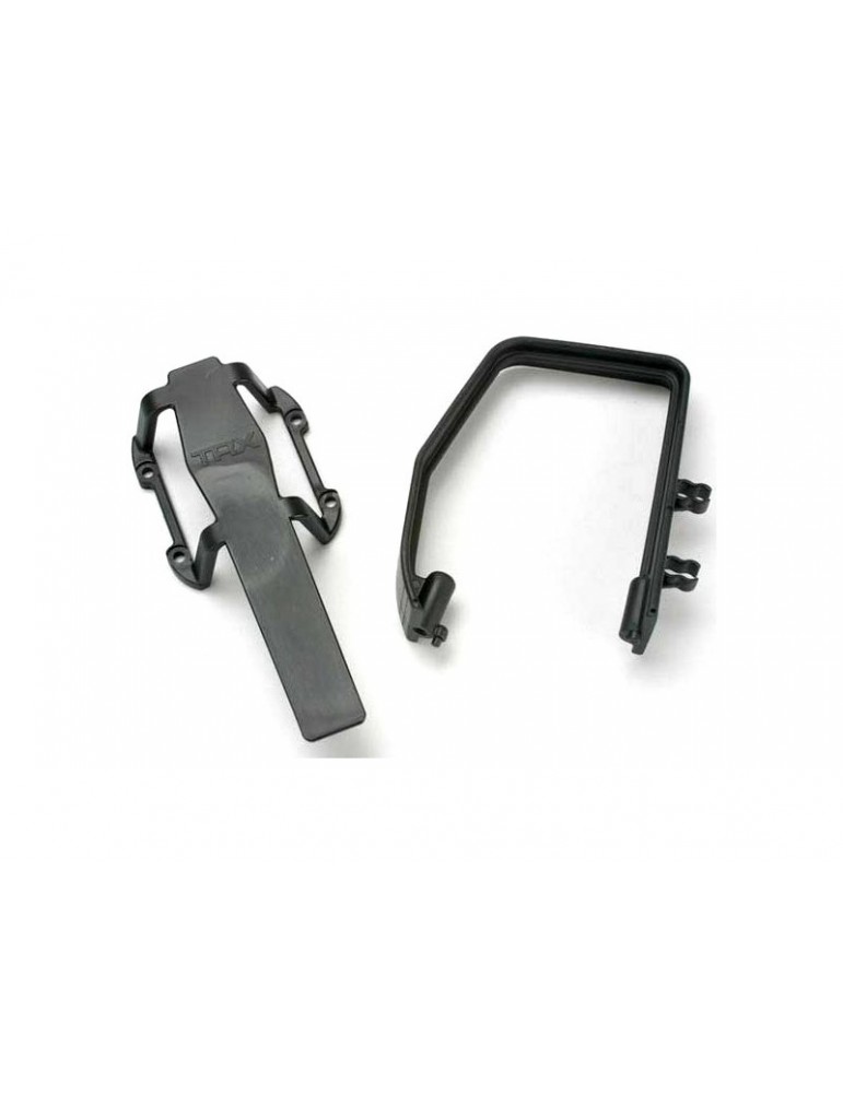 Traxxas Roll hoop, plastic/ transmission skid guard, plastic