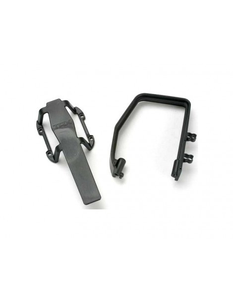 Traxxas Roll hoop, plastic/ transmission skid guard, plastic