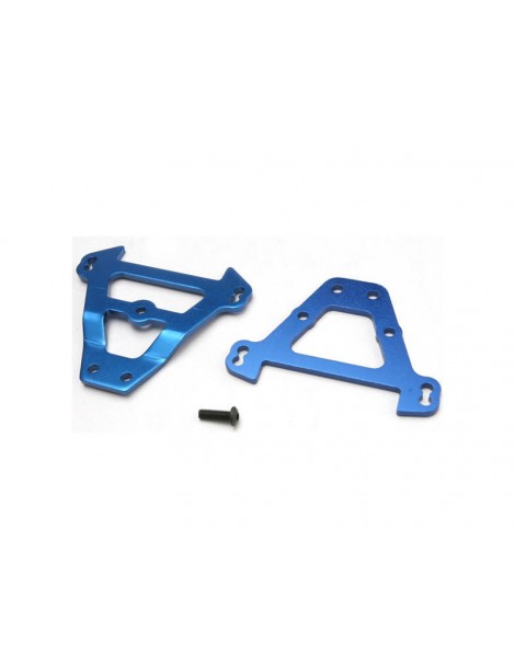 Traxxas Bulkhead tie bars, front & rear (blue-anodized aluminum)