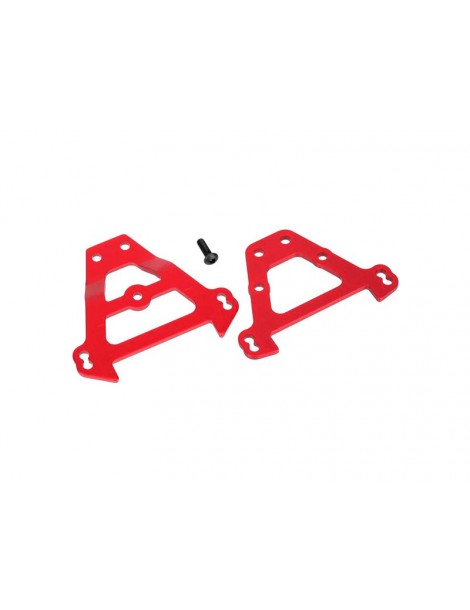 Traxxas Bulkhead tie bars, front & rear (red-anodized aluminum)