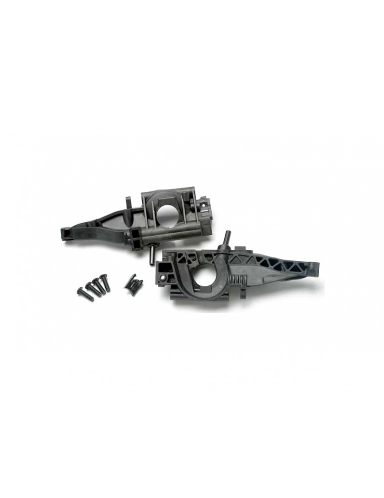 Traxxas Bulkhead, rear (L&R halves)/ diff retainer, rear/ 4x14mm BCS (2)