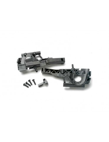 Traxxas Bulkhead, front (L&R halves)/ diff retainer/ 4x14mm BCS (4)