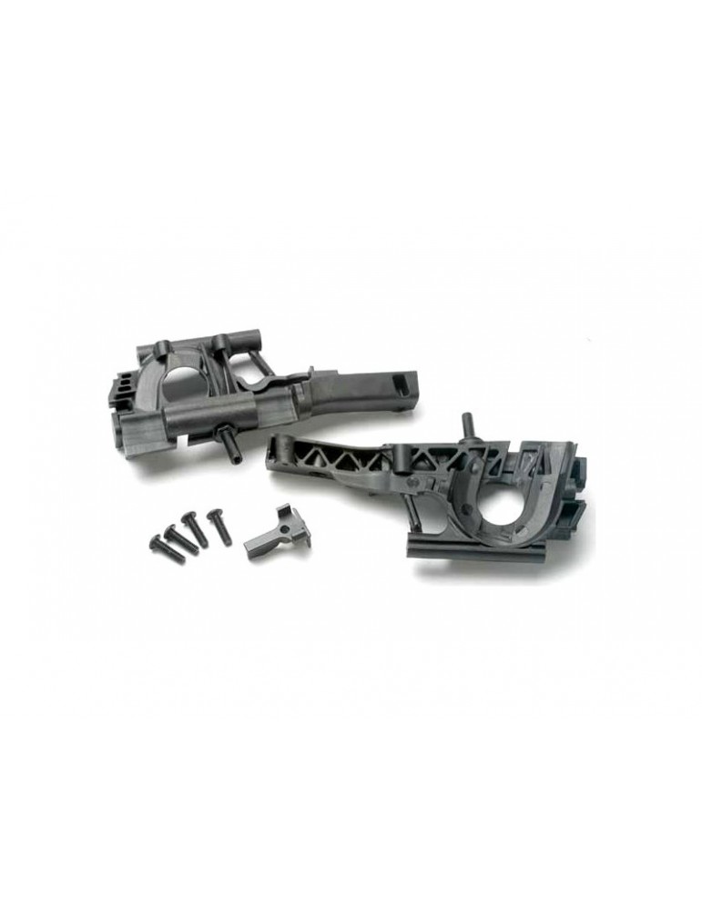Traxxas Bulkhead, front (L&R halves)/ diff retainer/ 4x14mm BCS (4)