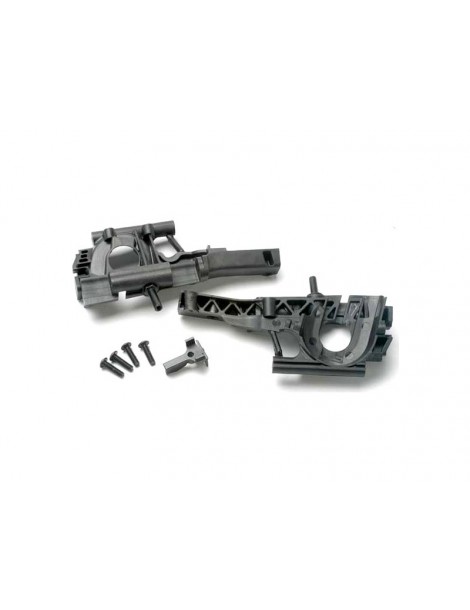 Traxxas Bulkhead, front (L&R halves)/ diff retainer/ 4x14mm BCS (4)