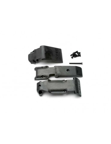 Traxxas Skid plate set, front (2 pieces, plastic)/ skid plate, rear (1 piece, plastic)