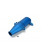 Traxxas Tuned pipe, aluminum, blue-anodized (dual chamber with pressure fitting)/ 4mm GS