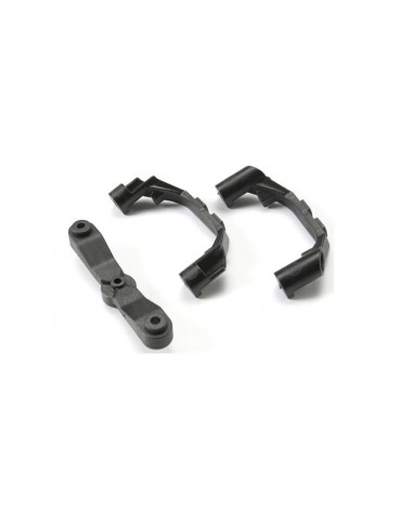 Traxxas Mount, steering arm/ steering stops (2) (lower hinge pin retainer)