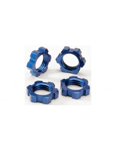 Traxxas Wheel nuts, splined, 17mm (blue-anodized) (4)