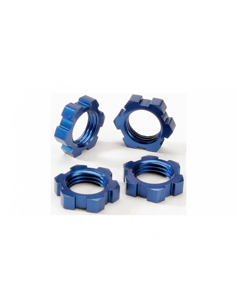 Traxxas Wheel nuts, splined, 17mm (blue-anodized) (4)