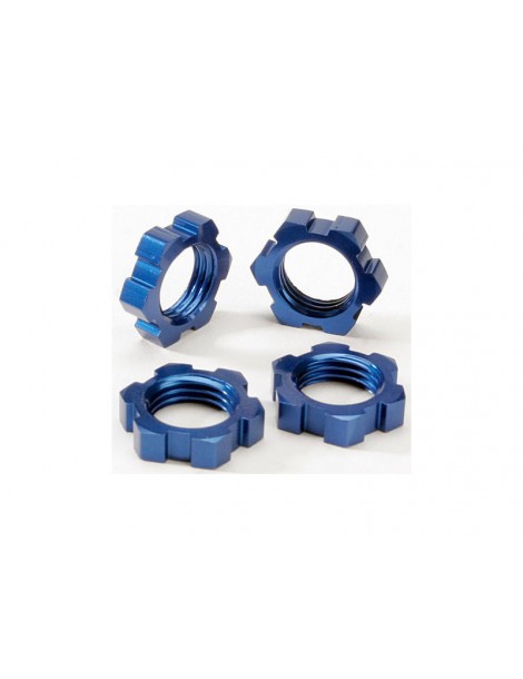 Traxxas Wheel nuts, splined, 17mm (blue-anodized) (4)