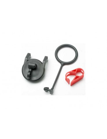 Traxxas Pull ring, fuel tank cap (1)/ engine shut-off clamp (1)