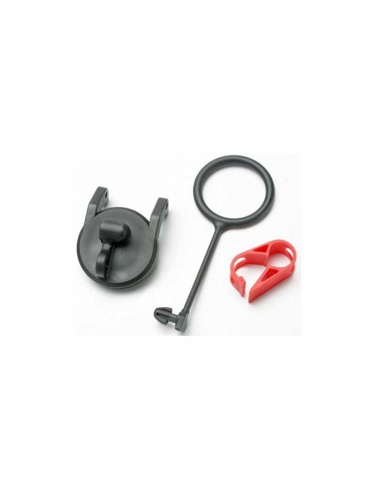 Traxxas Pull ring, fuel tank cap (1)/ engine shut-off clamp (1)