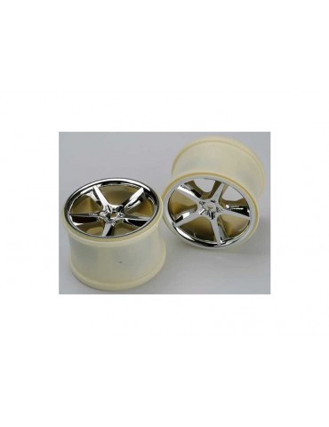 Traxxas Wheels 3.8", Gemini, chrome, 14mm hex hub (2)