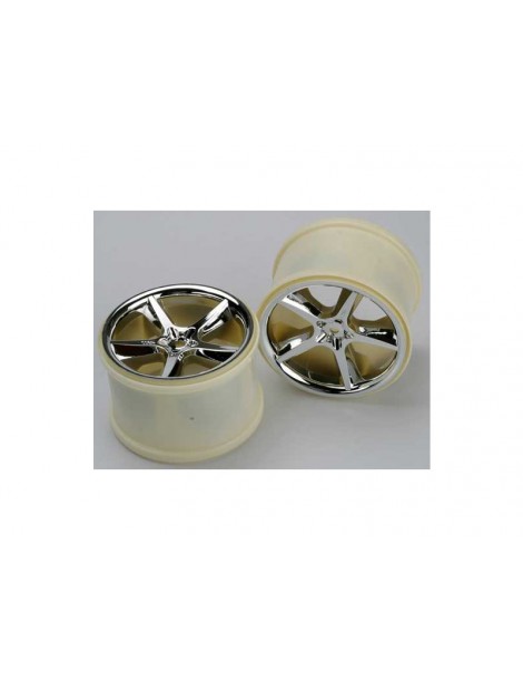 Traxxas Wheels 3.8", Gemini, chrome, 14mm hex hub (2)