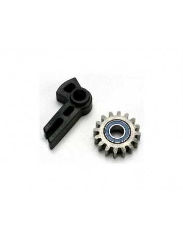 Traxxas Gear, idler/ idler gear support/ bearing (pressed in)