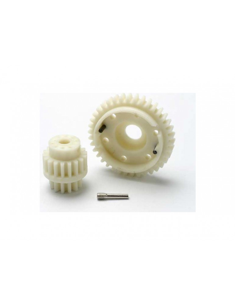 Traxxas Gear set, 2-speed wide ratio (2nd speed gear 38T, 13T-18T input gears, hardware)