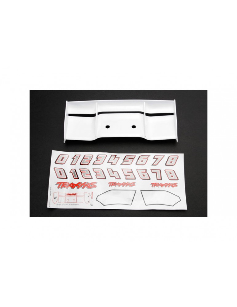 Traxxas Wing, Revo (white)/ decal sheet