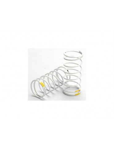 Traxxas Spring, shock (white) (GTR) (front 0.7 yellow) (1 pair)