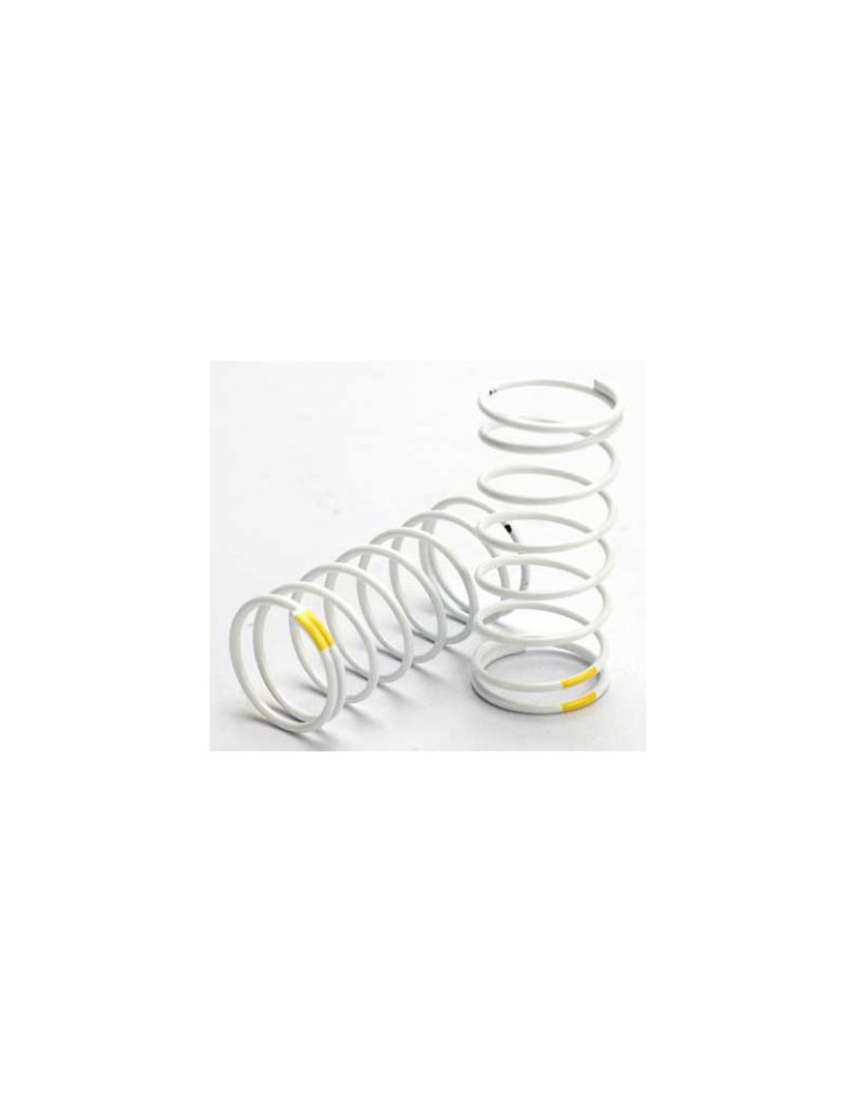 Traxxas Spring, shock (white) (GTR) (front 0.7 yellow) (1 pair)