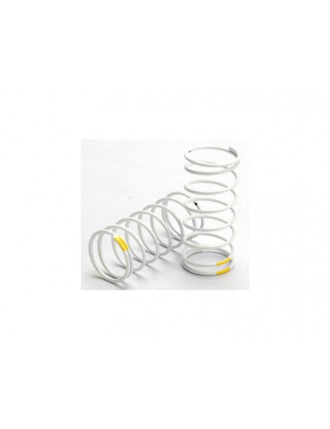 Traxxas Spring, shock (white) (GTR) (front 0.7 yellow) (1 pair)