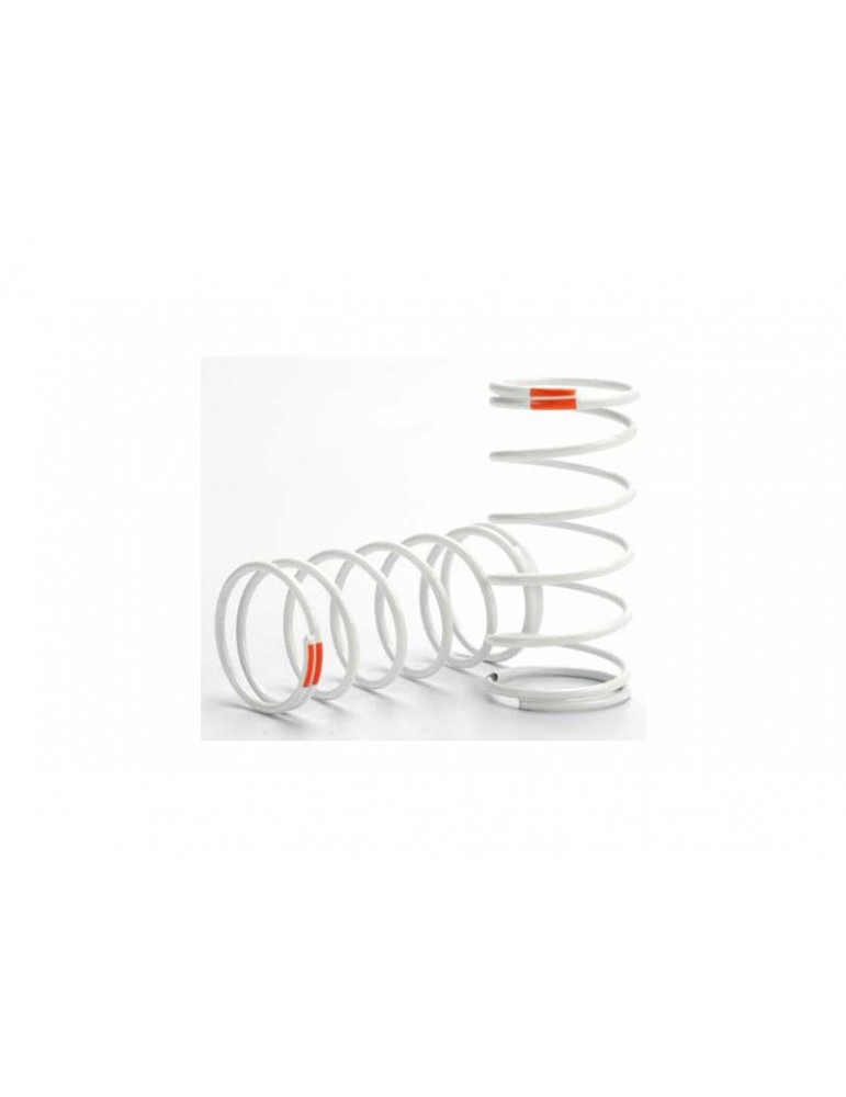 Traxxas Spring, shock (white) (GTR) (front) (0.9 rate orange) (1 pair)