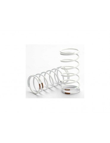 Traxxas Spring, shock (white) (GTR) (rear) (1.0 rate tan) (1 pair)