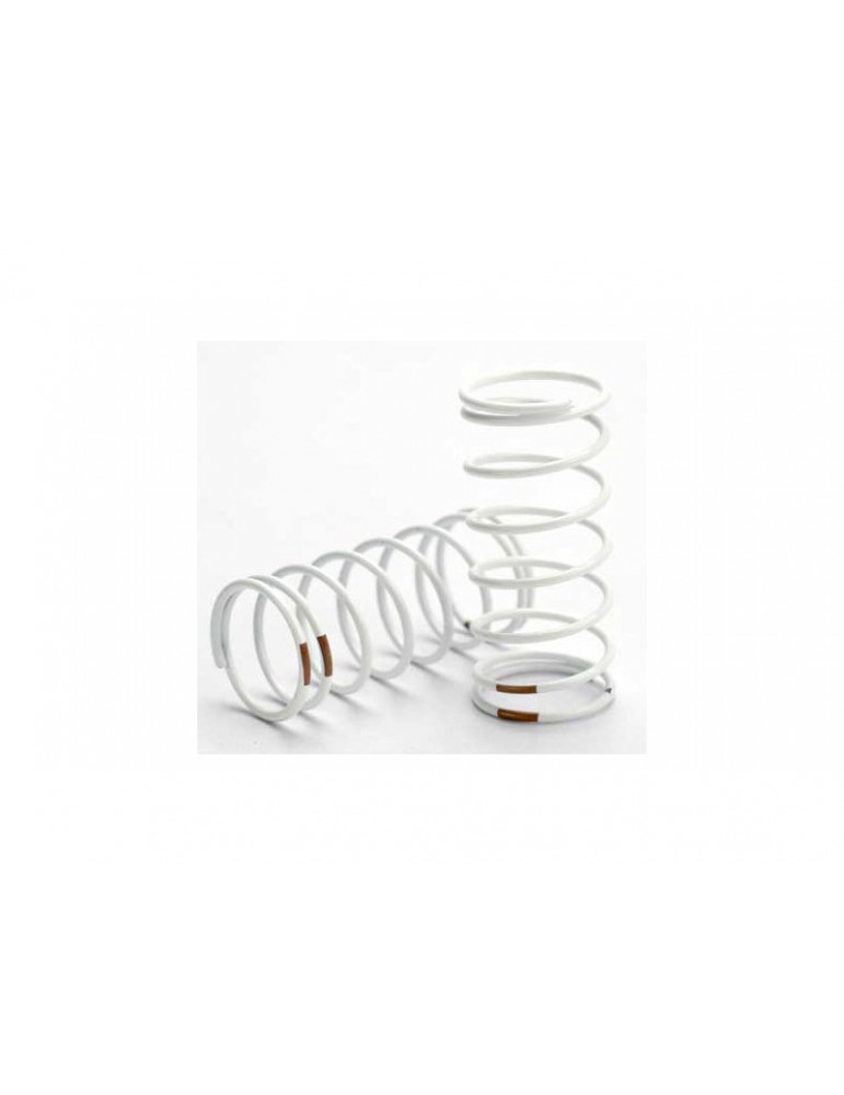 Traxxas Spring, shock (white) (GTR) (rear) (1.0 rate tan) (1 pair)