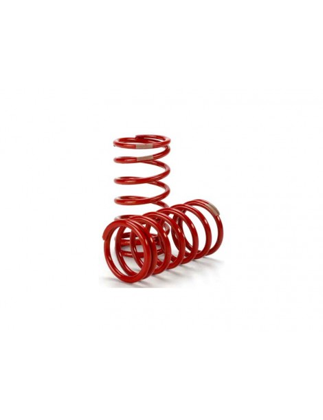 Traxxas Spring, shock (red) (GTR) (4.1 rate tan) (1 pair)