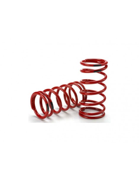 Traxxas Spring, shock (red) (GTR) (4.4 rate black) (1 pair)