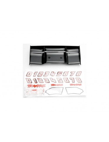 Traxxas Traxxas Wing, Revo (black)/ decal sheet