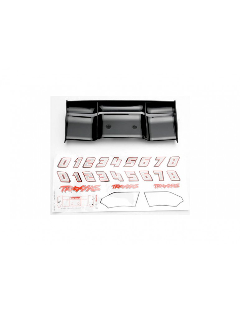 Traxxas Traxxas Wing, Revo (black)/ decal sheet