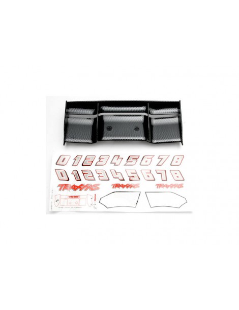 Traxxas Wing, Revo (Exo-Carbon finish)/ decal sheet
