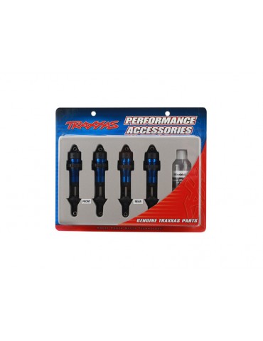 Traxxas Shocks, GTR aluminum, blue-anodized (fully assembled w/o springs) (4)