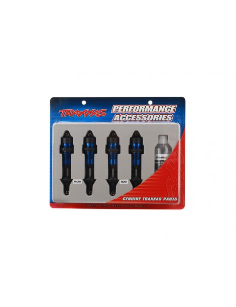 Traxxas Shocks, GTR aluminum, blue-anodized (fully assembled w/o springs) (4)