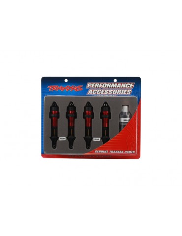 Traxxas Shocks, GTR aluminum, red-anodized (fully assembled w/o springs) (4)