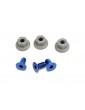 Traxxas Wing mounting hardware, (4x8mmCCS (aluminum)(3)/ 4x7mm flanged NL (3))